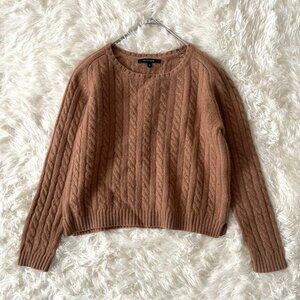 Mcfee Wool-Cashmere Blend Short Cable Knit Light Brown